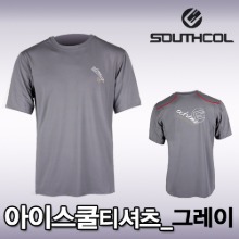 [사우스콜]B01 코오롱ATB원단(남성용)아이스쿨 남성 티셔츠_그레이/등산셔츠/이너웨어/쿨론티셔츠